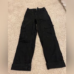 black cargo pants